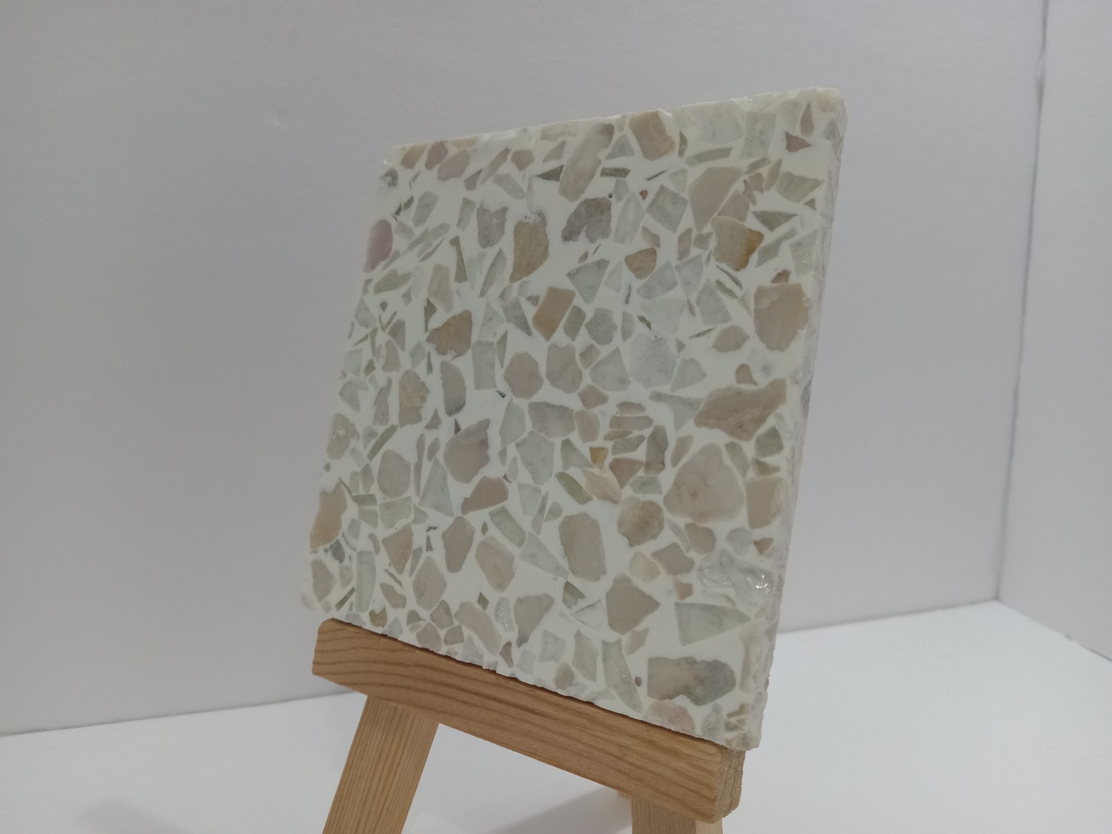 Fritztile Terrazzo Mini Floor Tile Single Sample R682021 Desert (Tan & Sand)