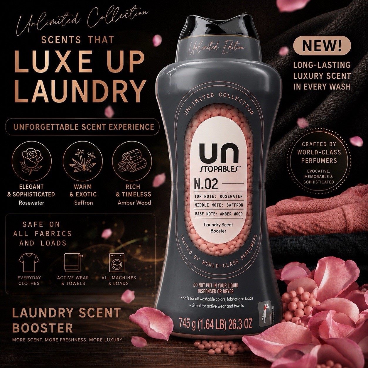 Downy Unstopables Laundry Scent Booster Beads No.2 -26.3 Oz