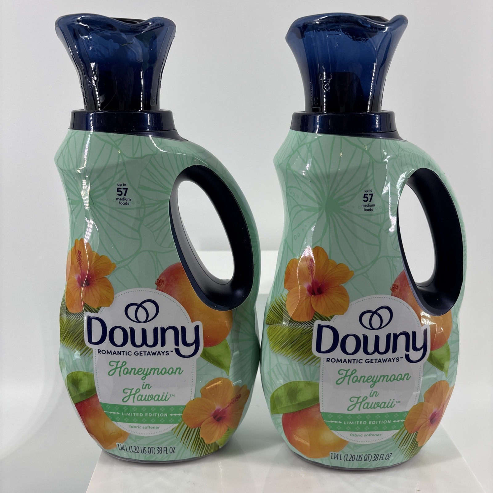 2 Downy Romantic Getaways Honeymoon In Hawaii Liquid Fabric Softeners 38 oz Each