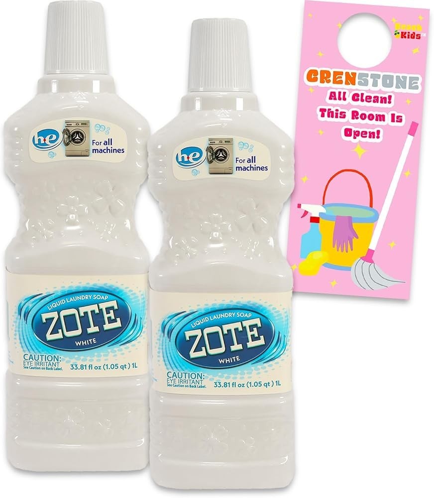 Zote White Liquid Laundry Soap 1L 2 Pack Laundry Detergent Fresh Scent Stain