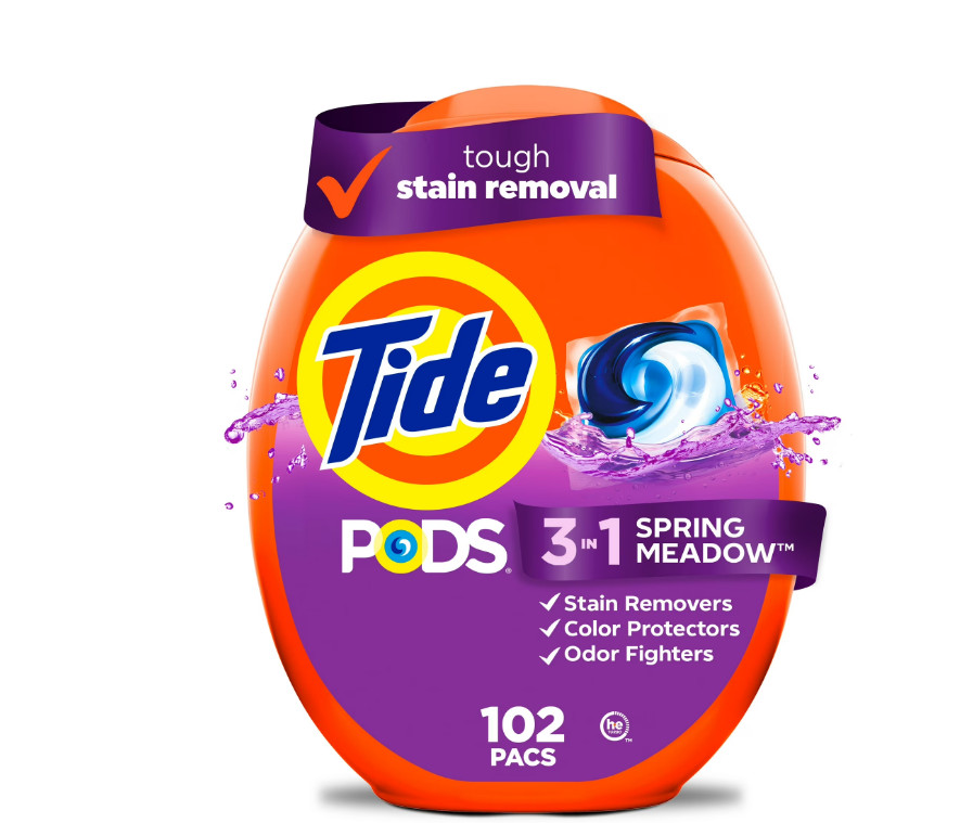 Tide PODS Laundry Detergent Soap Pacs, Spring Meadow Scent, 102 Count