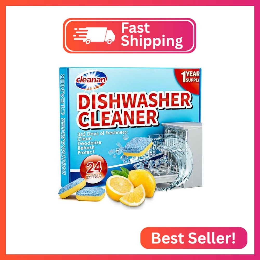 Dishwasher Cleaner Tablets – 24 Pack Powerful Descaling and Refreshing Pods, Dee