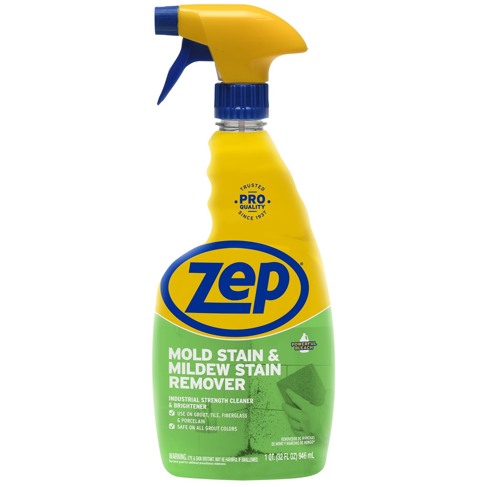 Zep Mold Stain and Mildew Stain Remover – 32 oz (Pack of 4) ZUMILDEW32 – Profess