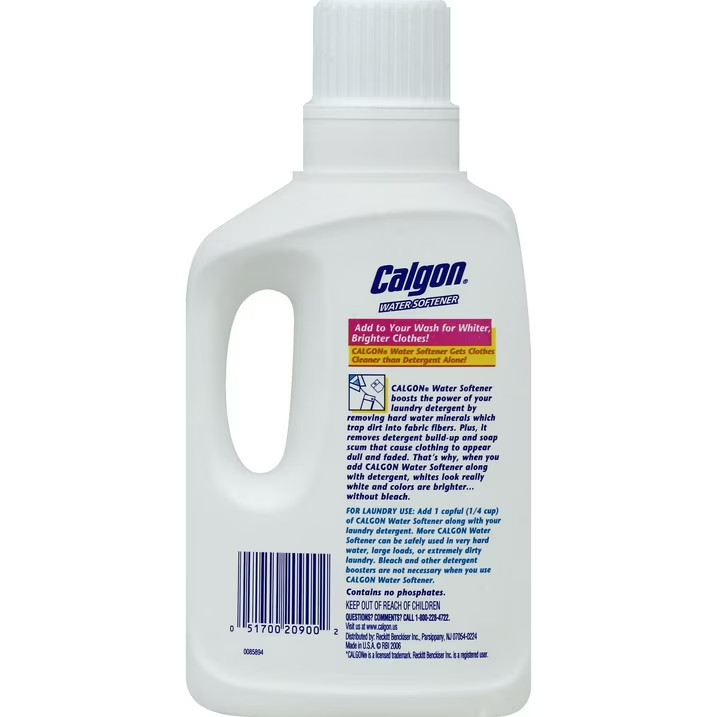Calgon Water Softener, 32oz Bottle, Laundry Detergent Booster ( 2 PACK)