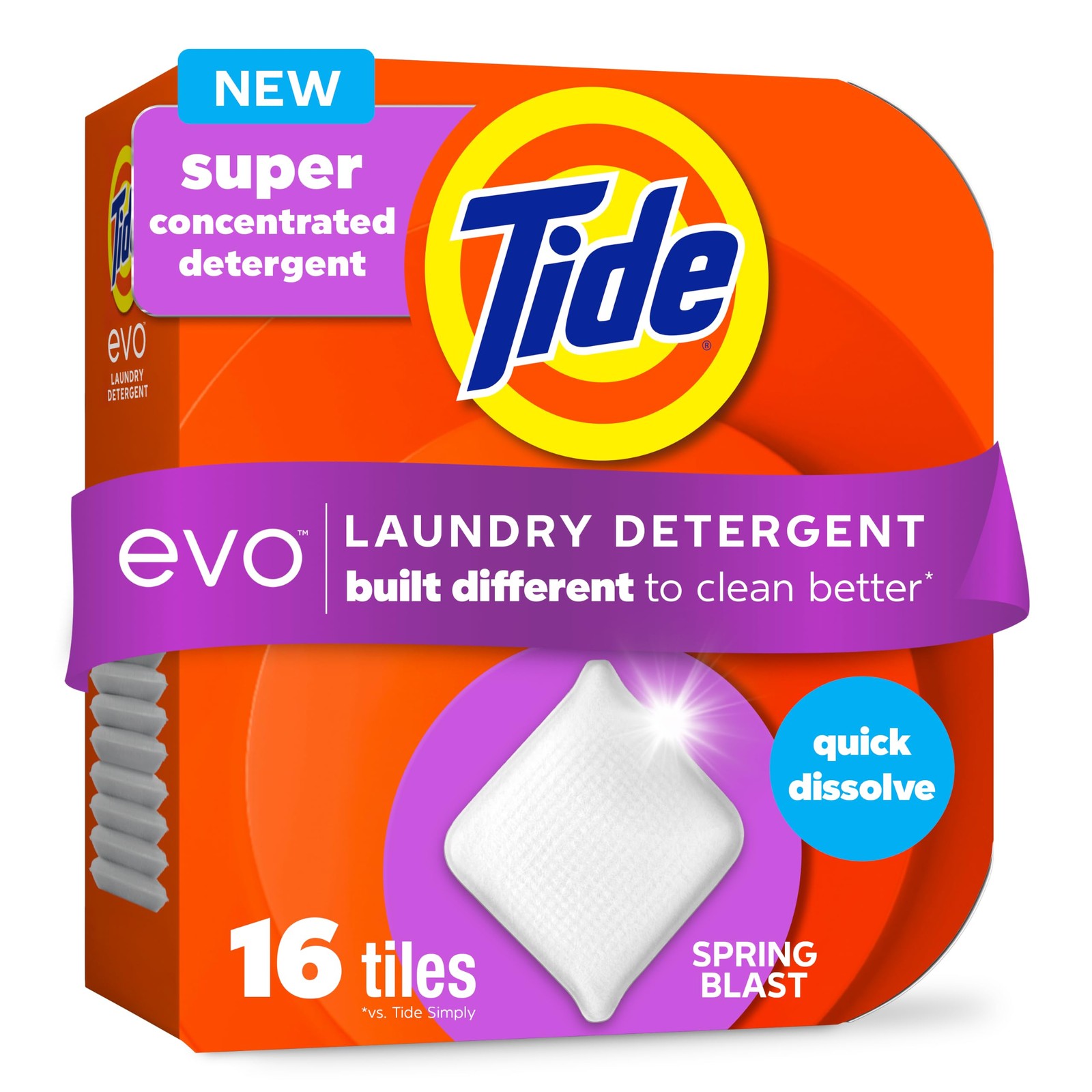 Tide evo Laundry Detergent Spring Blast 16 Count (Pack of 1), TO BE UPDATED