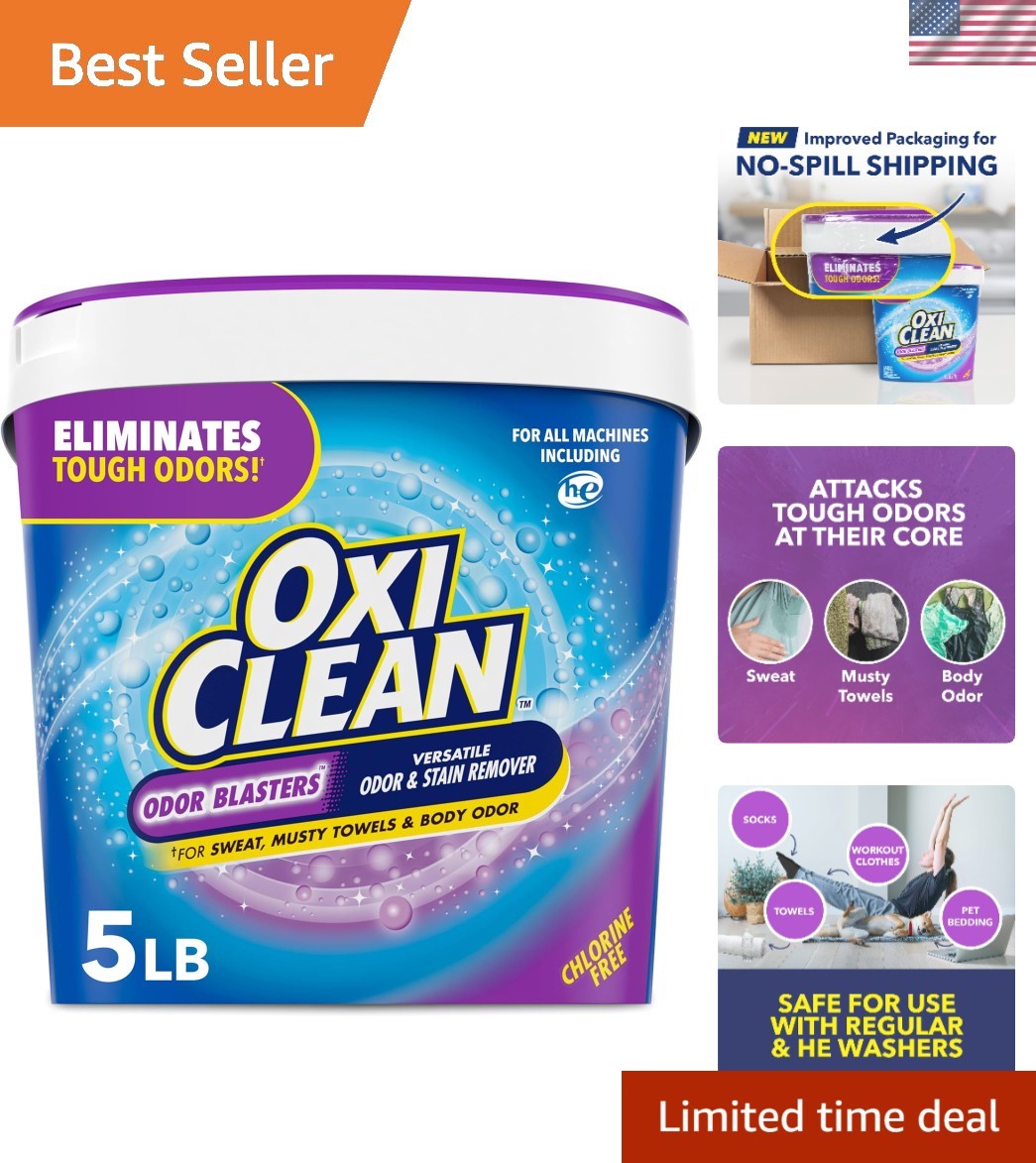 5 lb Odor Blasters Stain Remover Powder – Chemical-Free, Color-Safe Solution