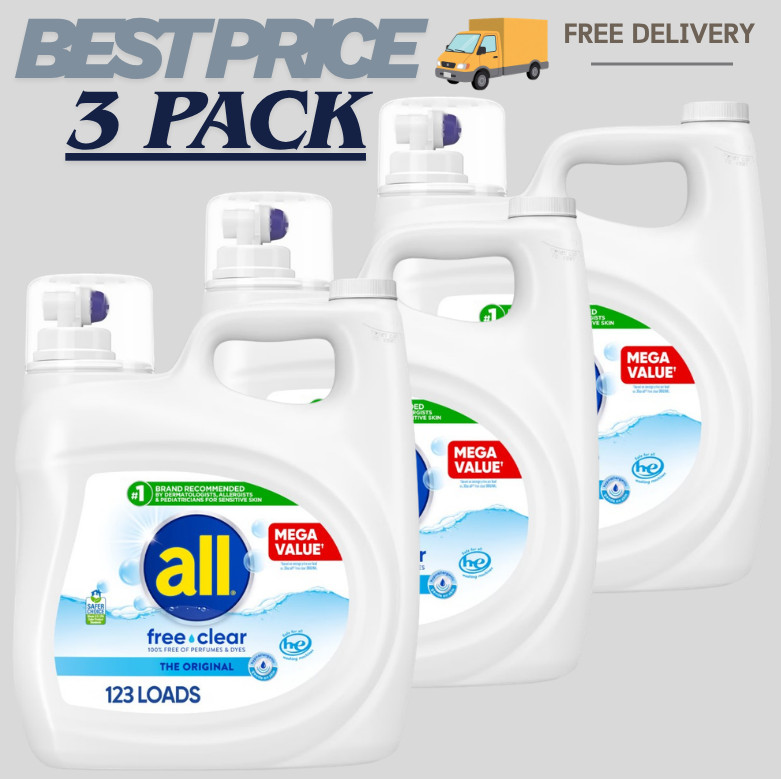 all Free Clear Liquid Laundry Detergent, 154 oz, 123 Loads