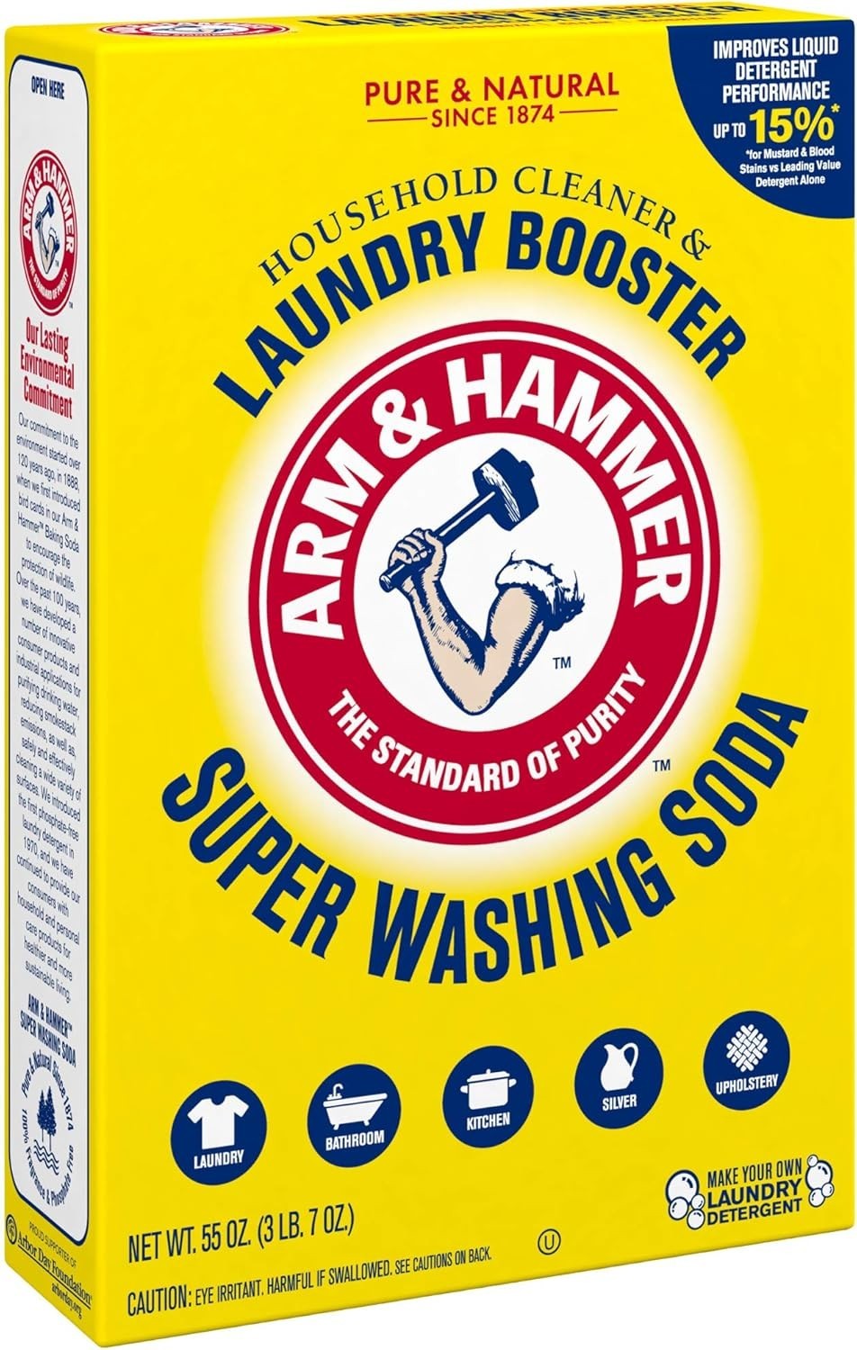 Super Washing Soda – 55 oz Eco-Conscious Laundry Booster & Household Cleaner