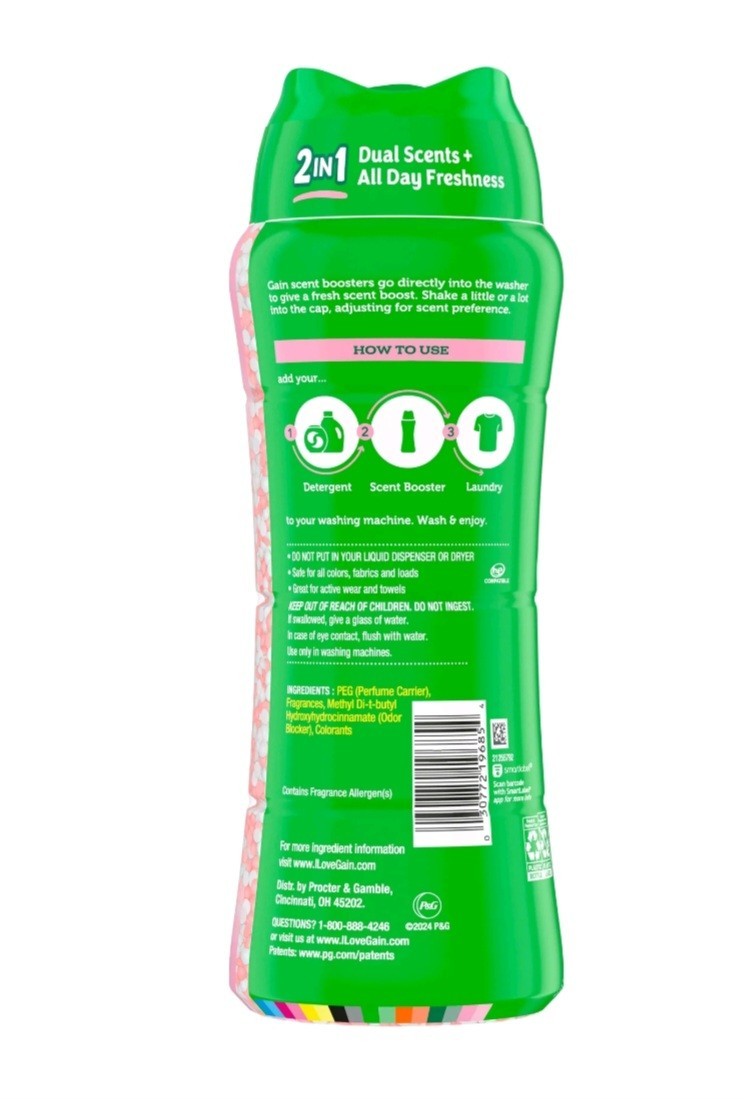 Gain Tango 2-in-1 In-Wash Scent Booster Beads Strawberry Shea 21.1 oz New