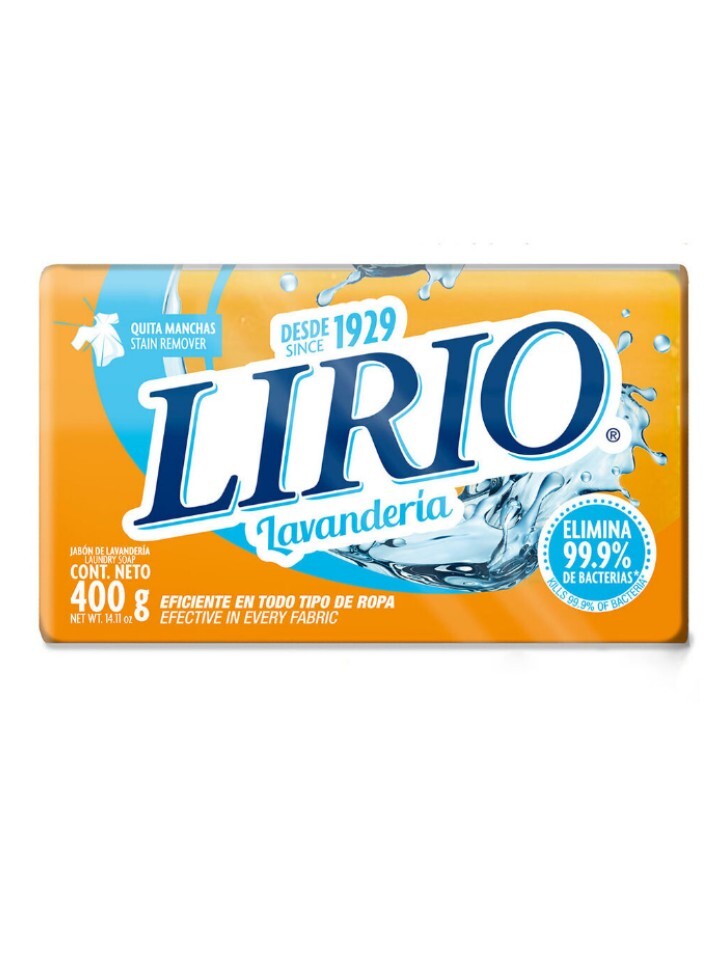 Lirio Jabón De Barra Para Lavar 400g/Lirio Laundry Detergent Soap Bar 14.01 oz🧼