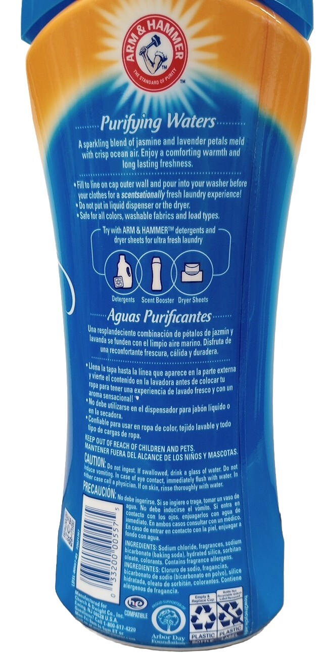 Arm & Hammer Clean Scentsations Scent Booster Purifying Waters LOT x 3 x 15 Oz.