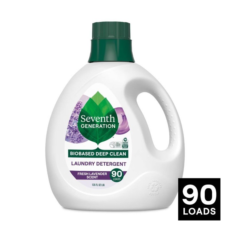 Fresh Lavender Laundry Detergent 135oz: Dye & Phosphate-Free, HE
