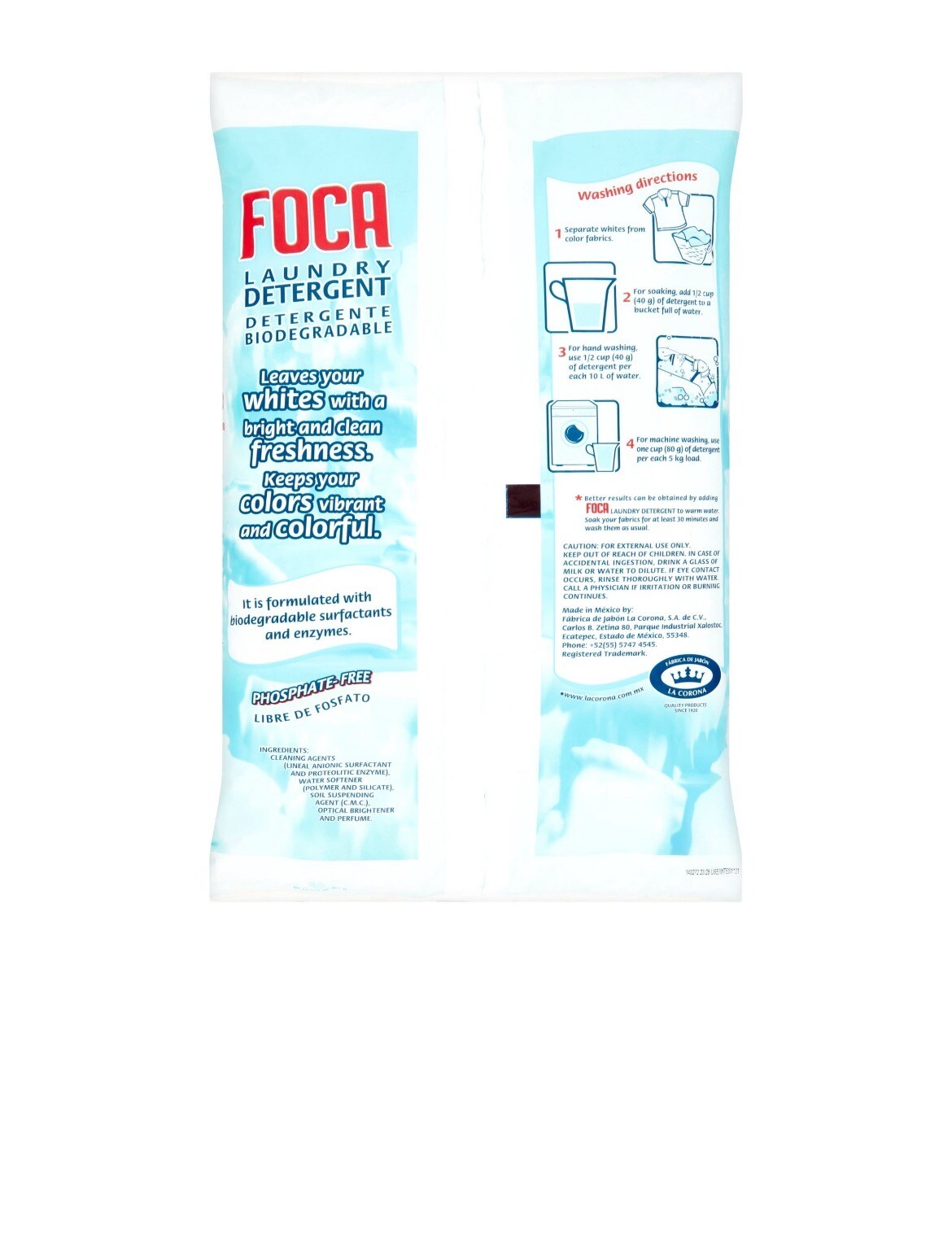 Foca Phosphate Free Laundry Detergent, 2.2 Lb, Pack of 1