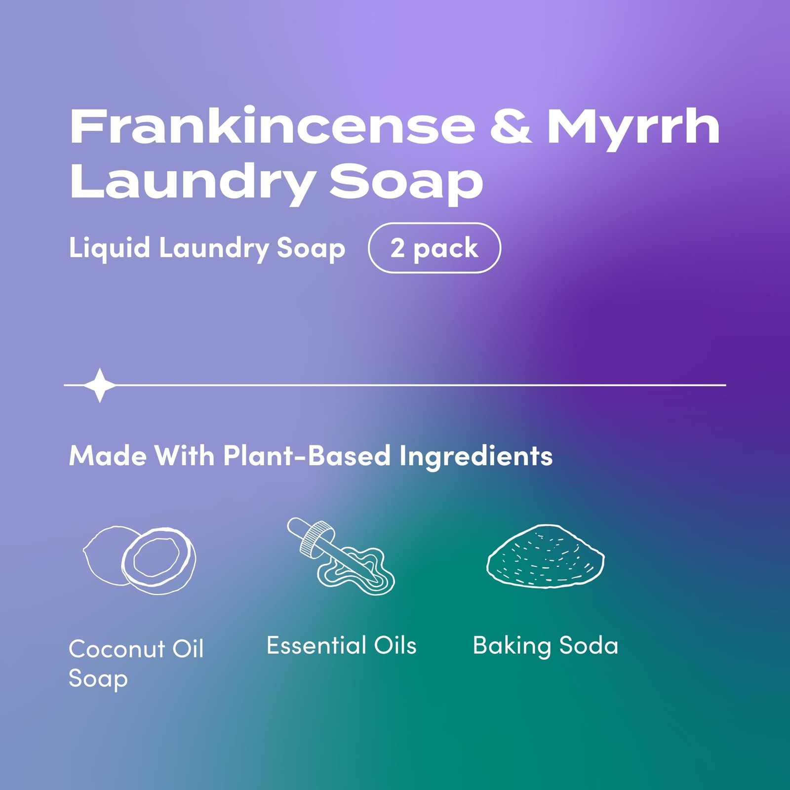 Zum Laundry Soap 64 Fl Oz Plant Based Cruelty Free Frankincense Myrrh Scent