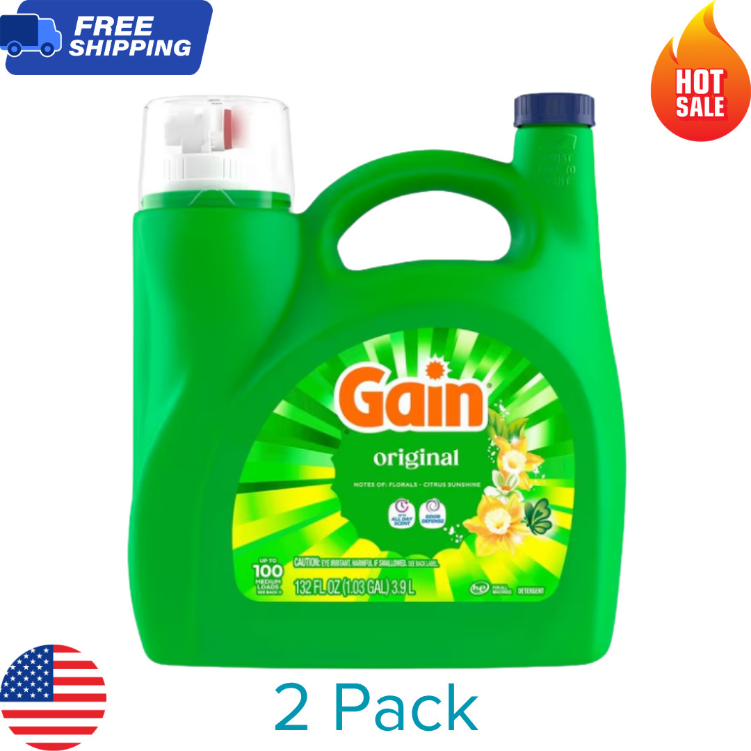 Gain Original Original HE Laundry Detergent 100 Loads 132 -fl oz