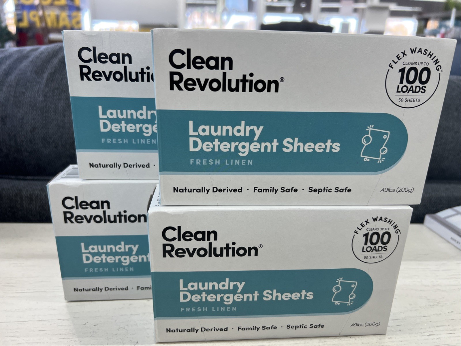 laundry detergent sheets Clean Revolution 400 Load 200 Sheets (4 Boxes )￼￼