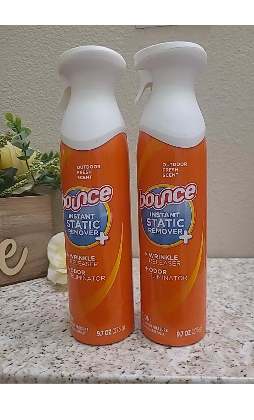 Bounce Anti Static Spray, 9.7oz(275g) Anti Static Spray & Instant Wrinkle Pack 2