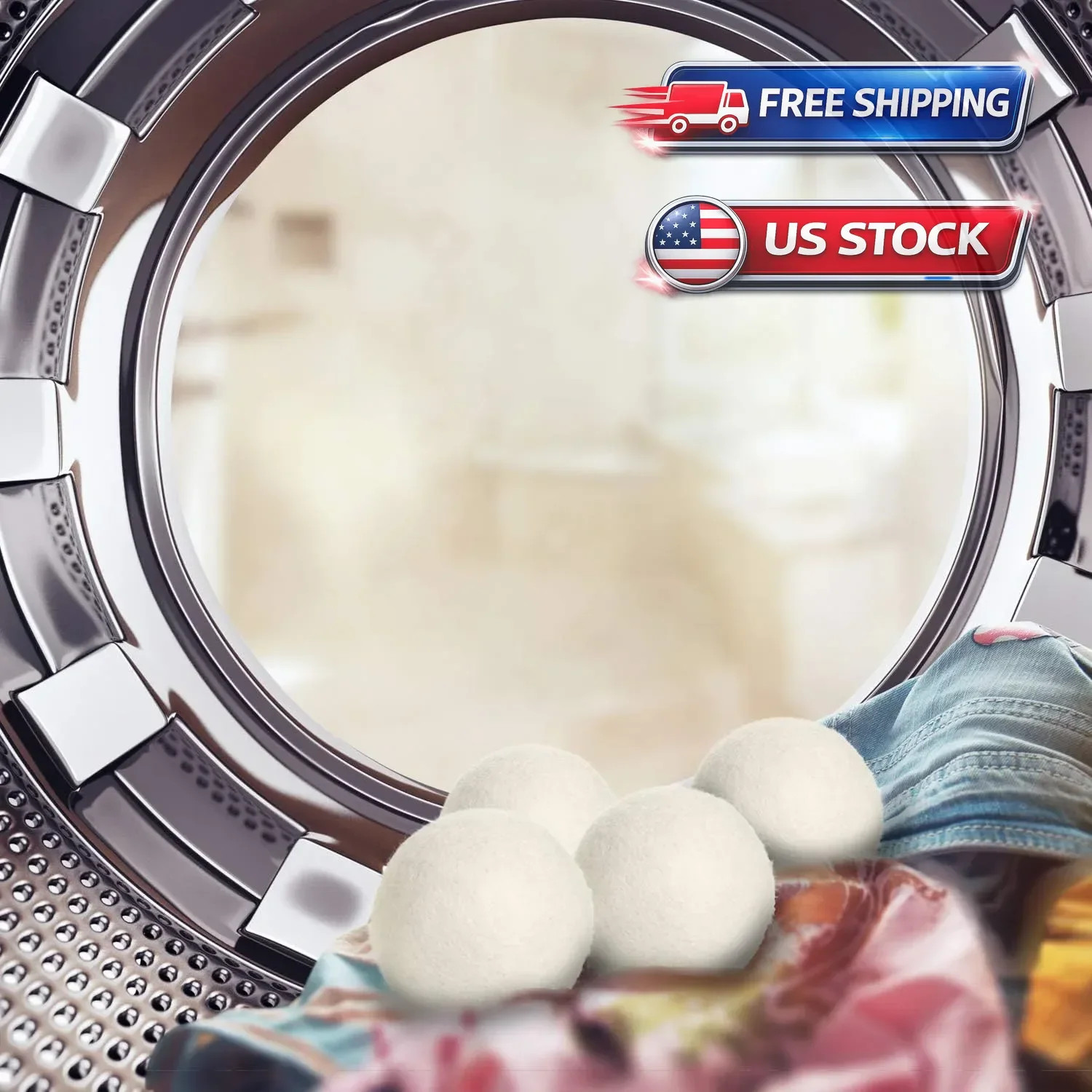 4-PACK XL Natural Wool Dryer Balls | Fabric Softener Alternative – 100% Organic