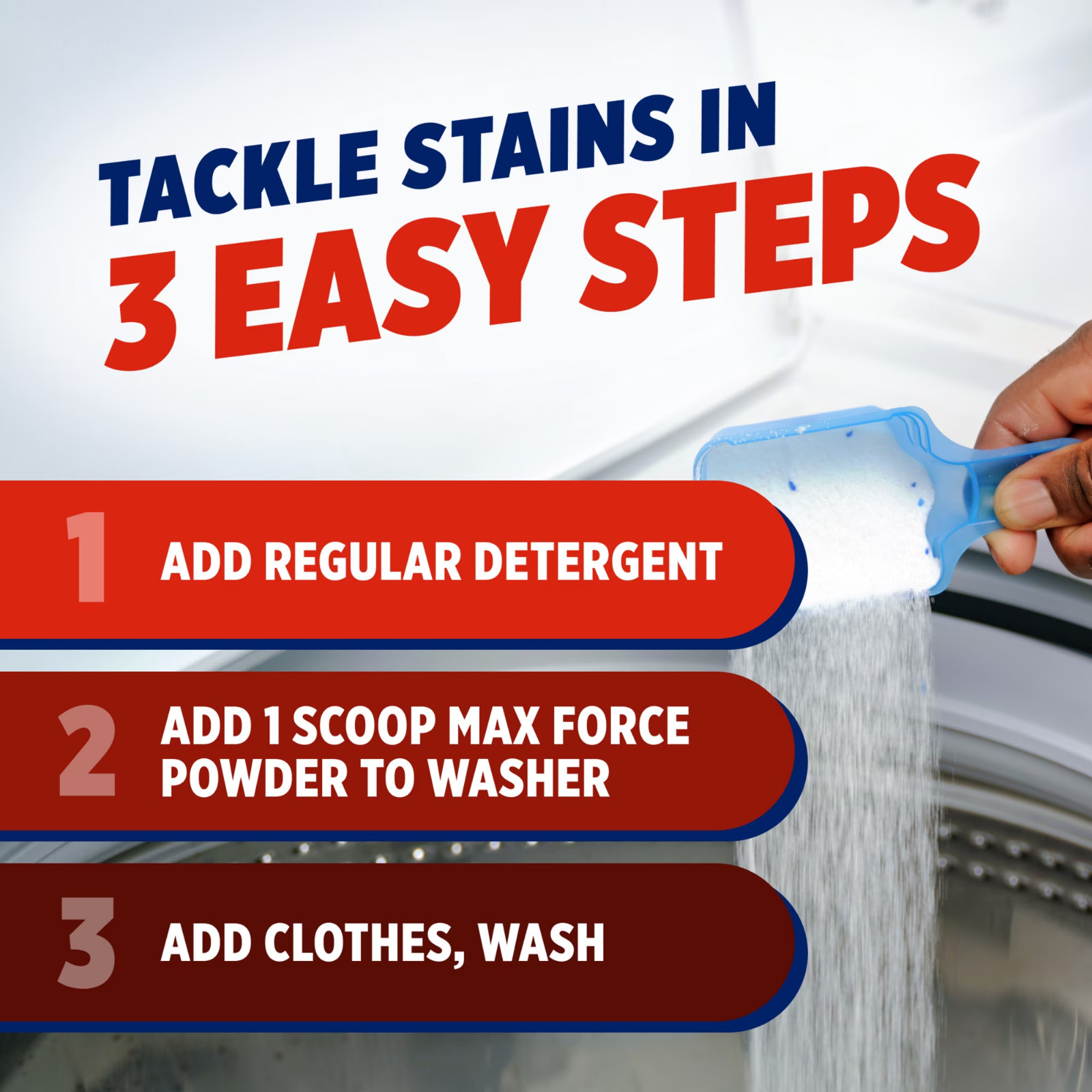 OxiClean Max Force Advanced Stain Remover Powder Color Safe In-Wash 3 lb