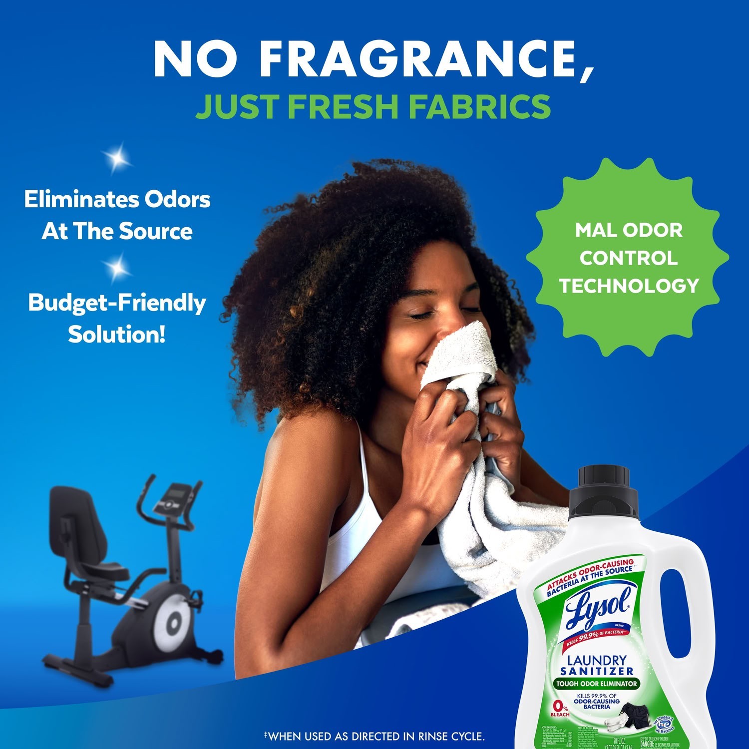 3-Pack Lysol Tough Odor Eliminator Laundry Sanitizer Liquid 90 fl oz Bottle