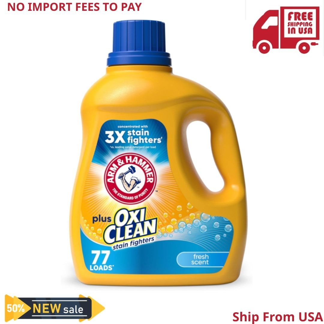 ARM & HAMMER Plus OxiClean Fresh Scent, 77 Loads Liquid Laundry Detergent, 100.5