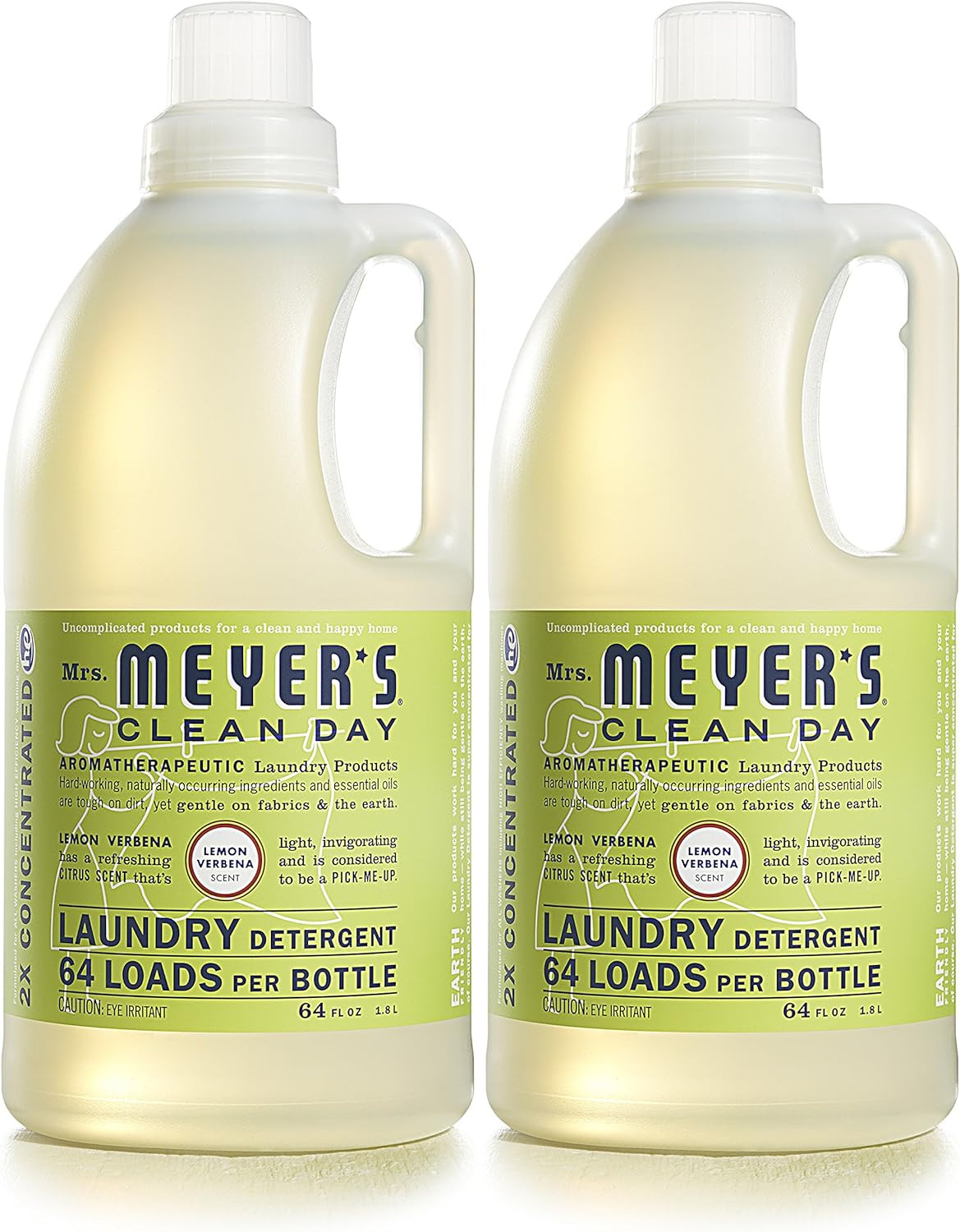 Mrs. Meyer’s Clean Day Liquid Laundry Detergent, Biodegradable, 64 Oz- Pack of 2