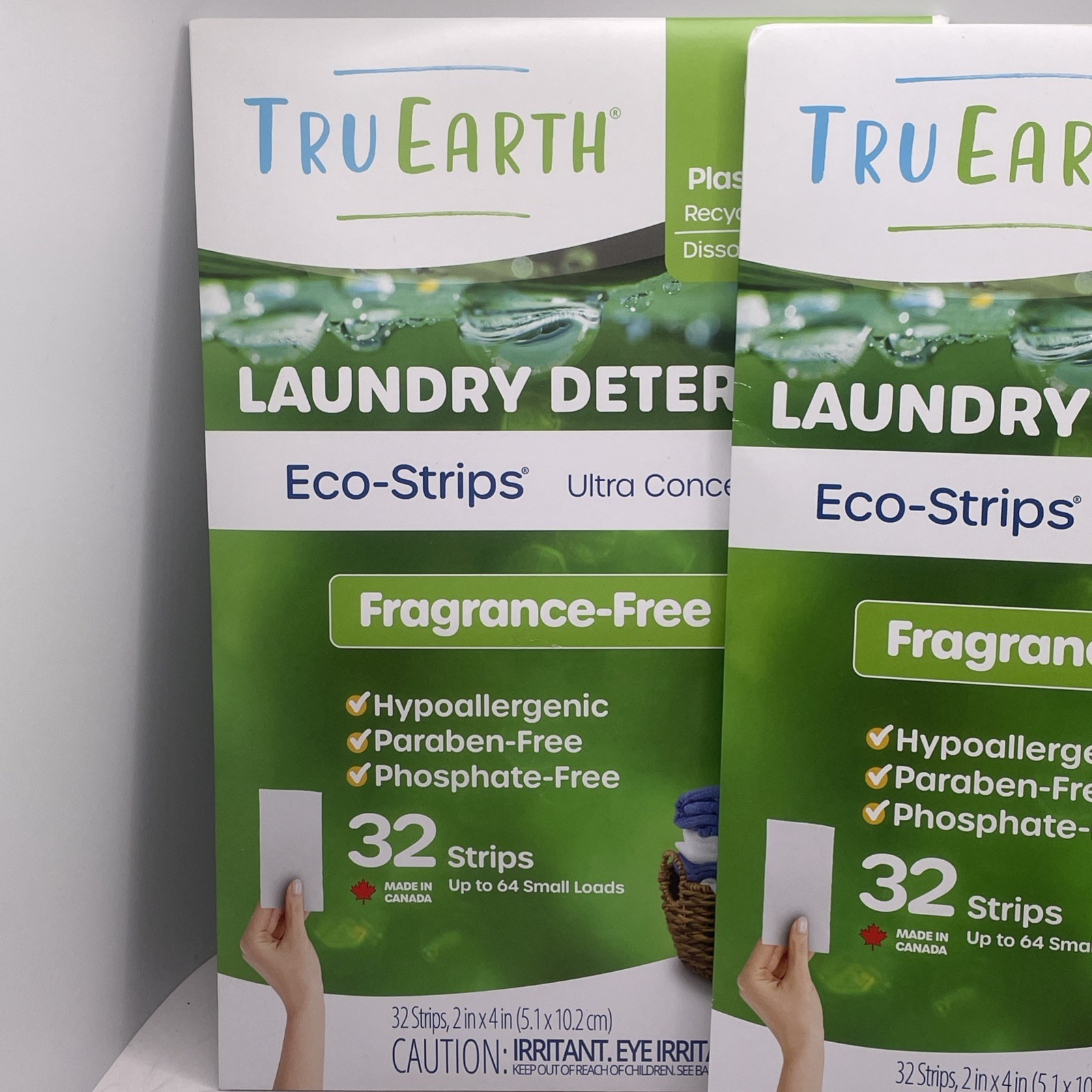 2 Pack Tru Earth Eco-Strips Ultra Concentrated Fragrance-Free Laundry Detergent
