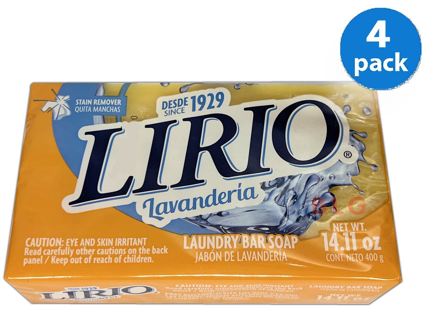 LIRIO Stain Remover Laundry Soap Bars Cleaning Products Jabon Lavanderia 4-Bars
