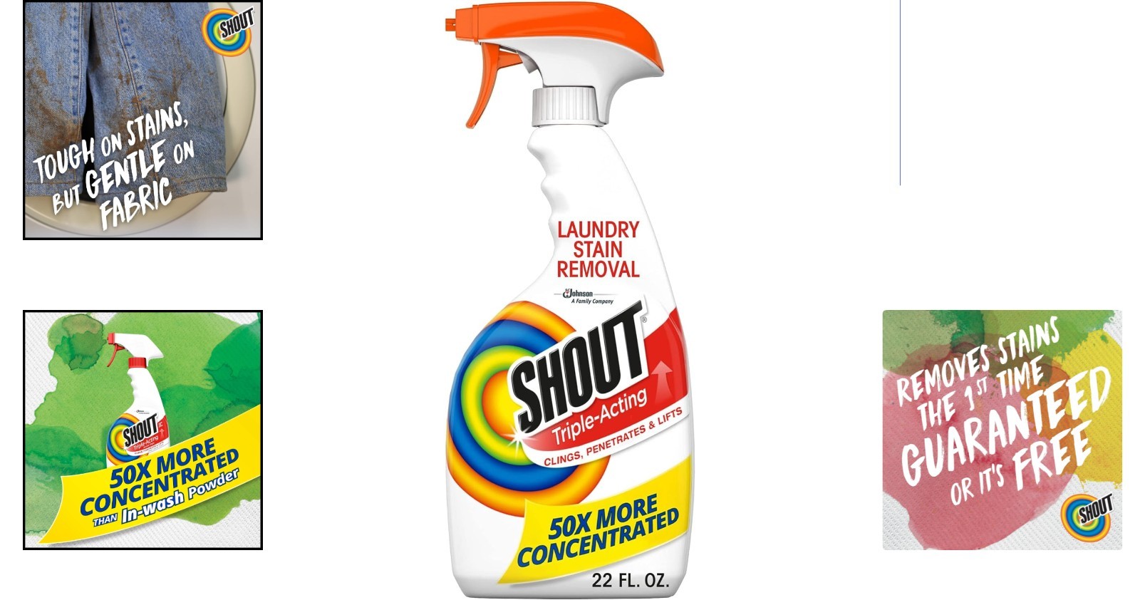Effective Laundry Stain Remover Spray – 22oz Prewash Solution for Tough Stains