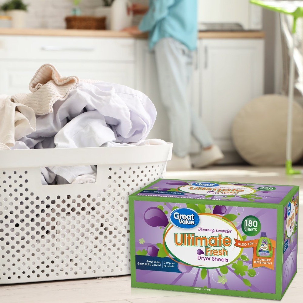 Ultimate Fresh Dryer Sheets, Blooming Lavender, 180 Count, Compare to