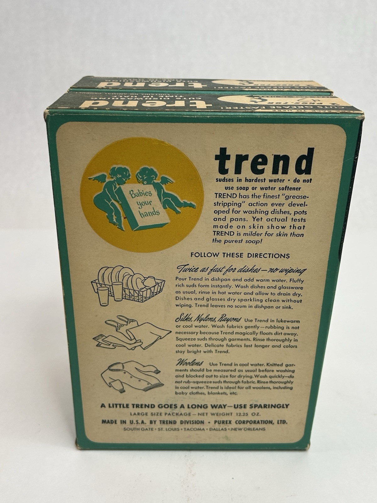 Vintage Trend 2 Pack Laundry Detergent Dish Soap Purex Sealed Boxes