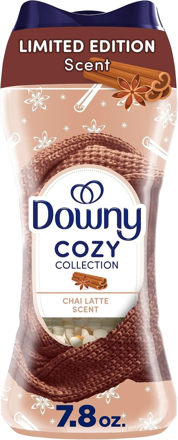 Downy Cozy Collection In-Wash Laundry Scent Booster Beads, Chai Latte Scent, 7.8