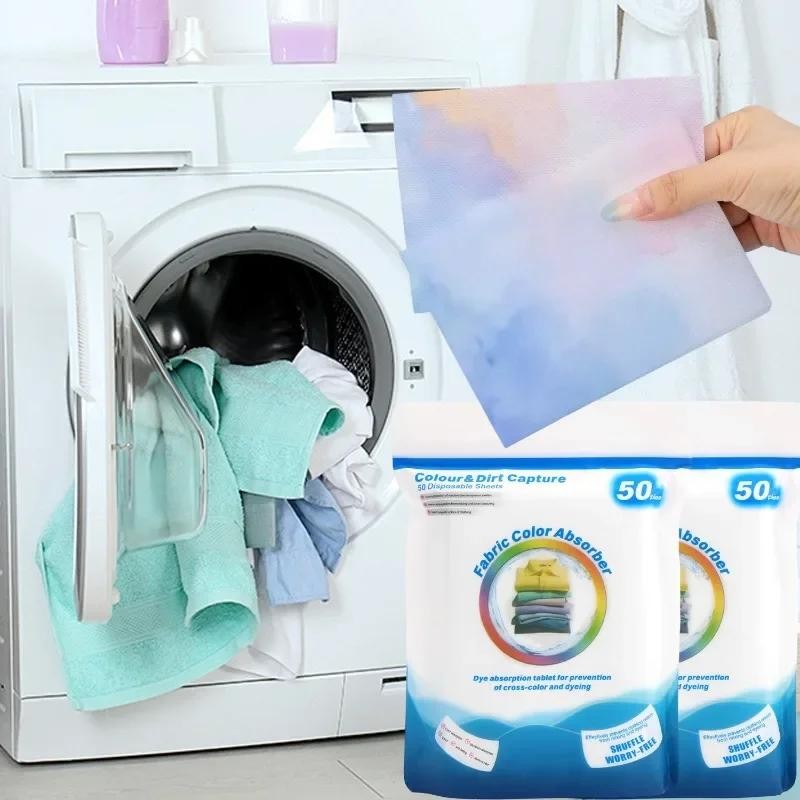 Laundry Color Catcher Sheets Anti Stain Washing Machine Dye Absorbing Cloth