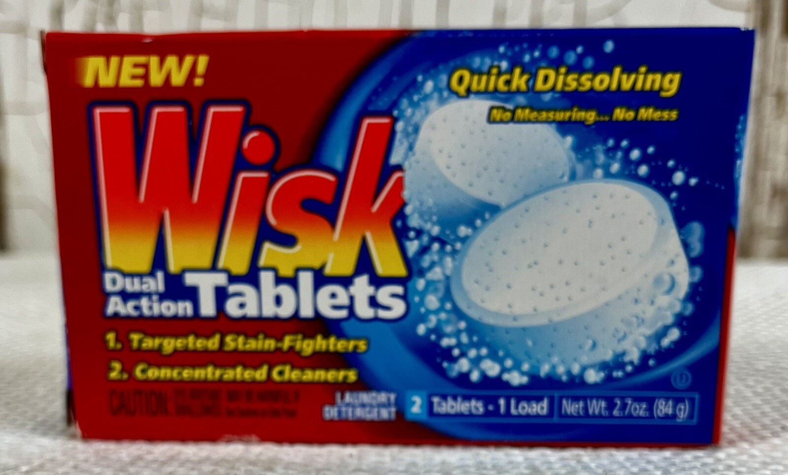 Wisk Dual Action Tablets Laundry Detergent 2 Pack Discontinued NOS