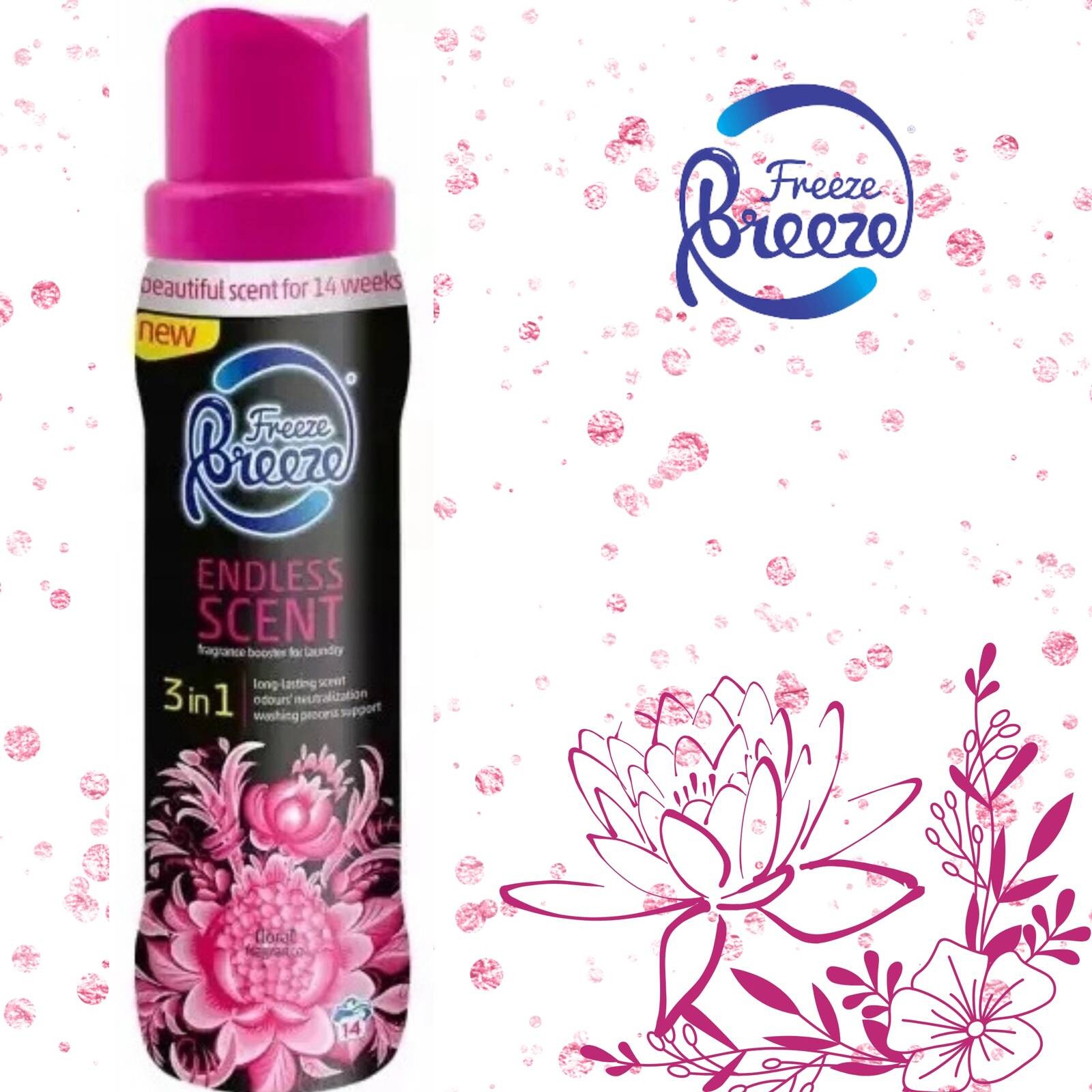 5060537180052 Freeze Breeze Floral Fragrance Perełki Zapachowe 275g Clovin Germ