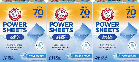 Arm & Hammer Fresh Breeze Power Sheets 3 Pack 35ct Laundry Bundle