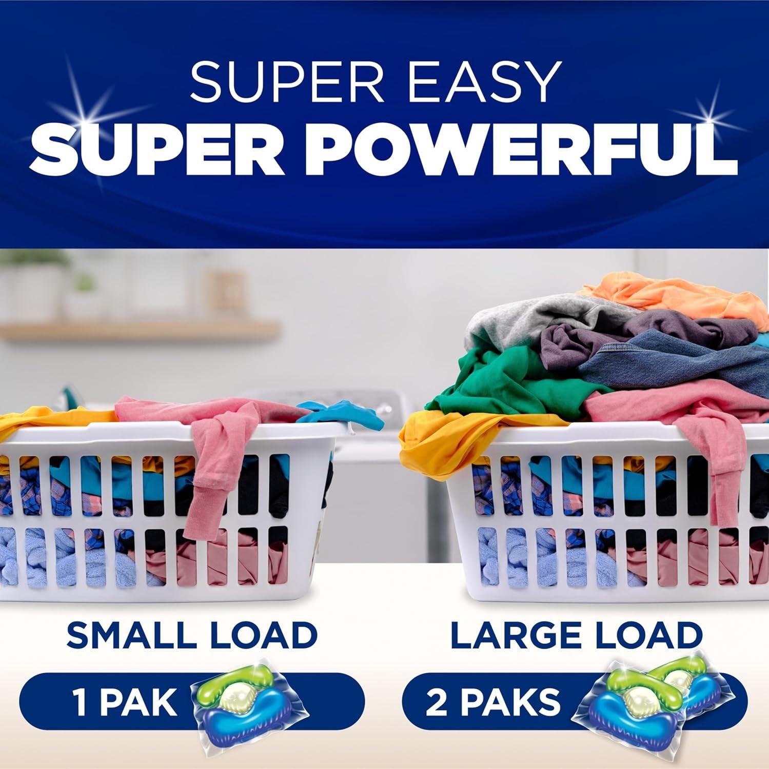OxiClean 5 in 1 Laundry Detergent Power Pods Pacs Fresh Scent, 42 Count Paks
