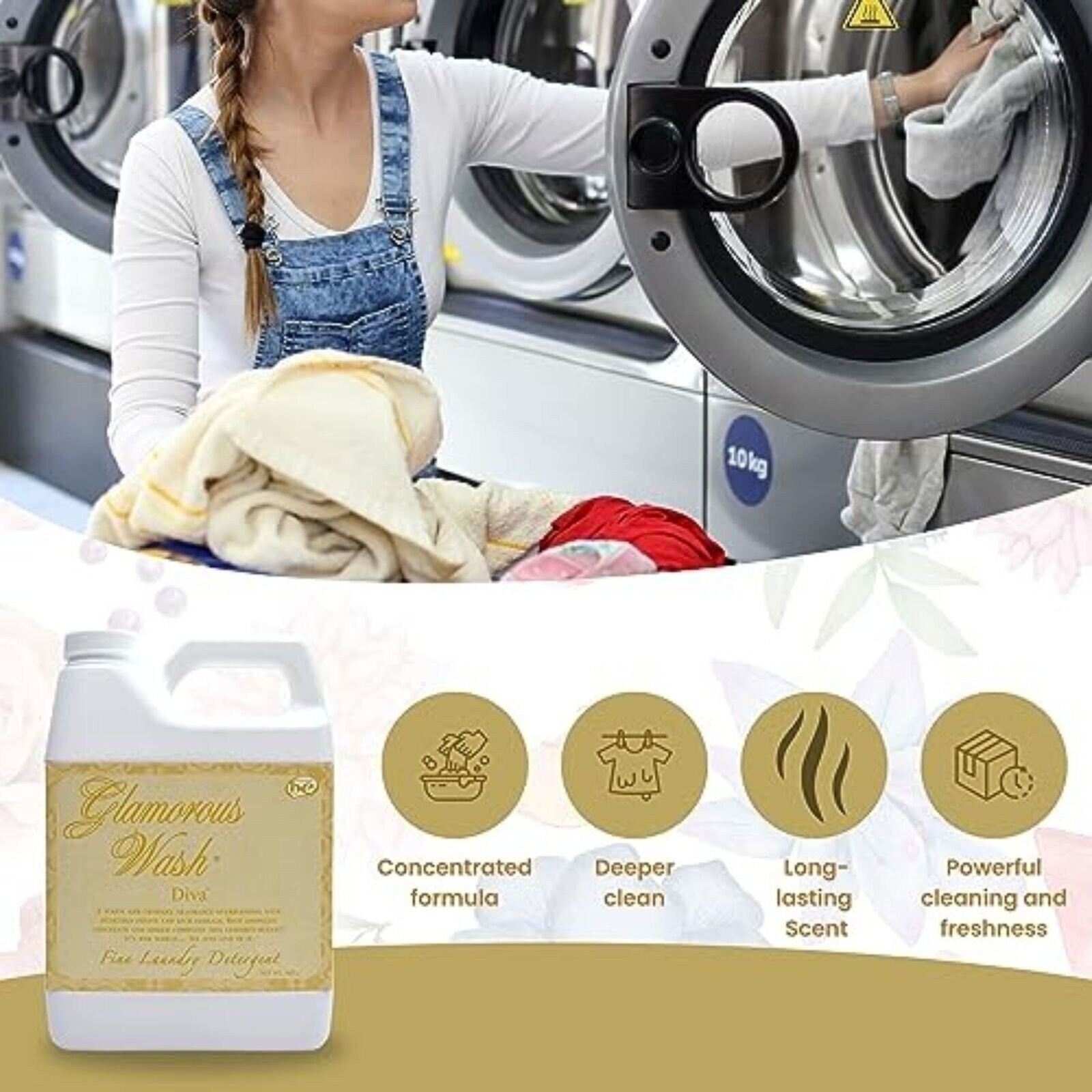 Tyler Candle Company Glamorous Wash Diva Scented Fine Laundry Detergent – 32oz