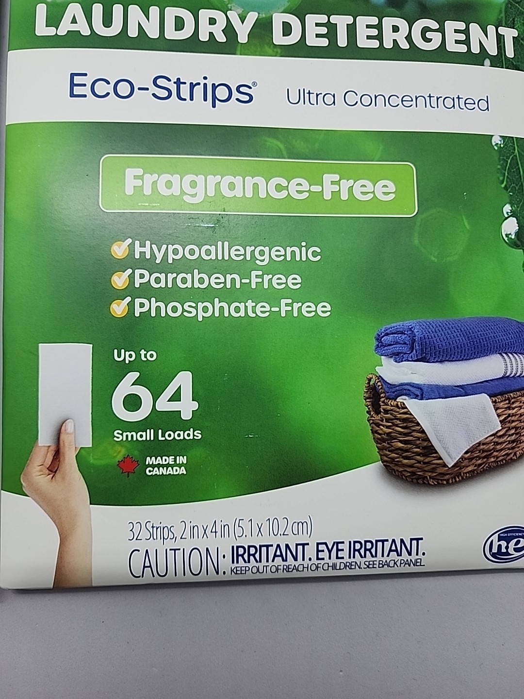 Tru Earth Eco-Strips Unscented Laundry Detergent 64 Sheets 2 Packages 128 load