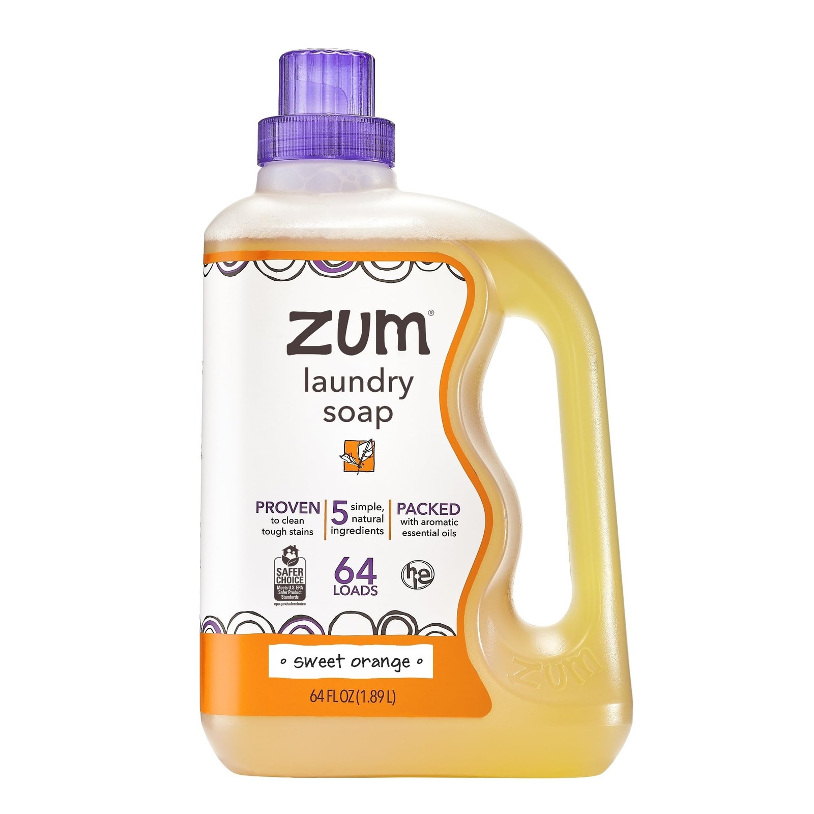 Indigo Wild Zum Clean Laundry Soap – Plant-Based Liquid Laundry Soap – Conta…