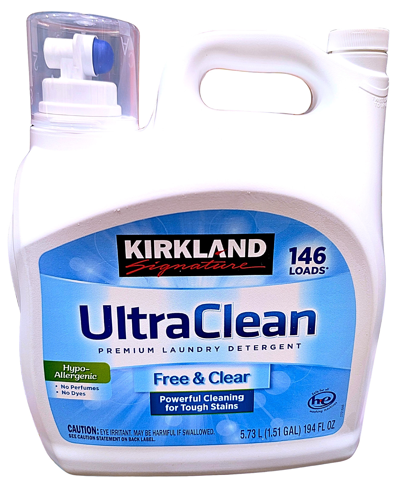 Kirkland Signature Ultra Clean Free & Clear Premium Liquid Detergent 146 Loads