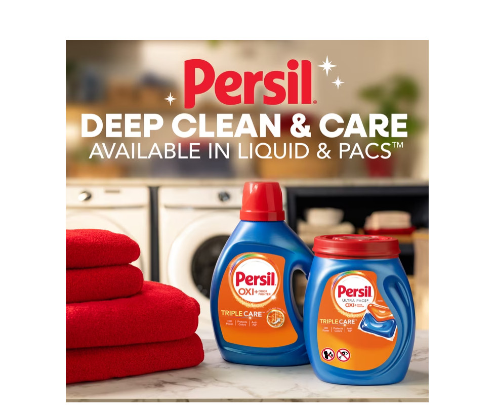 Persil Advanced Clean Oxi+Odor Fighter Liquid Laundry Detergent, 126 fl oz