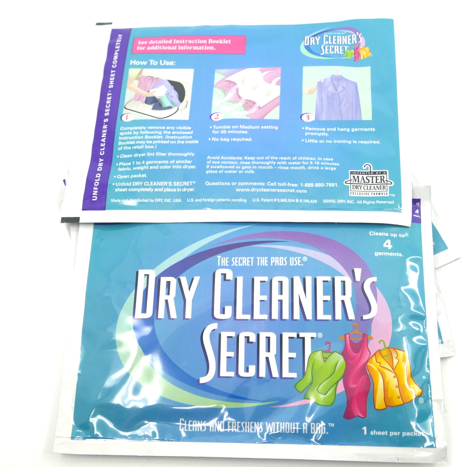 Dry Cleaner’s Secret 4 Sheets Total Dry Clean At Home NEW
