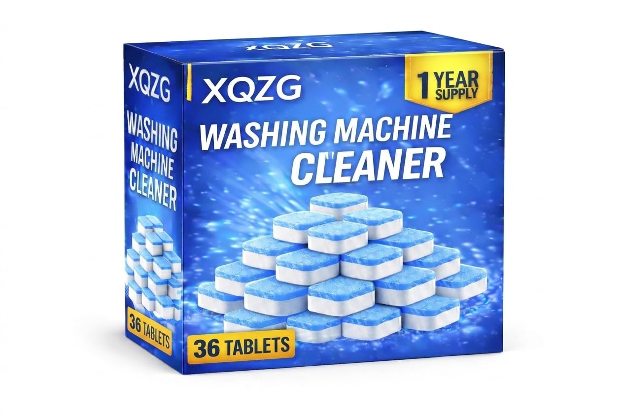 XQZG Washing Machine Cleaner Tablets – 36 Pack Deep Cleaning Descaler