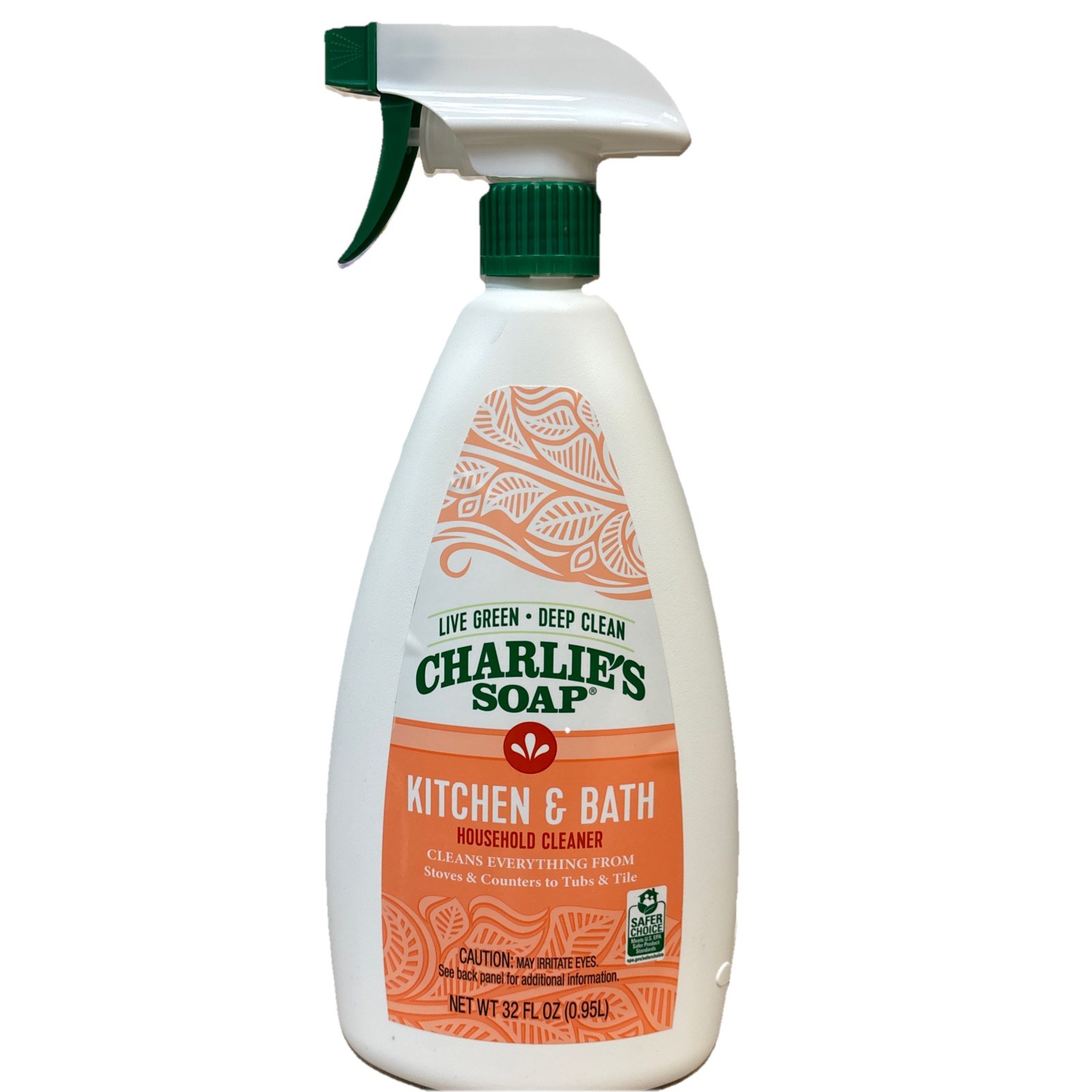 Charlie’s Soap Kitchen & Bath Household Cleaner 32 Oz. Spray Bottle Non Toxic
