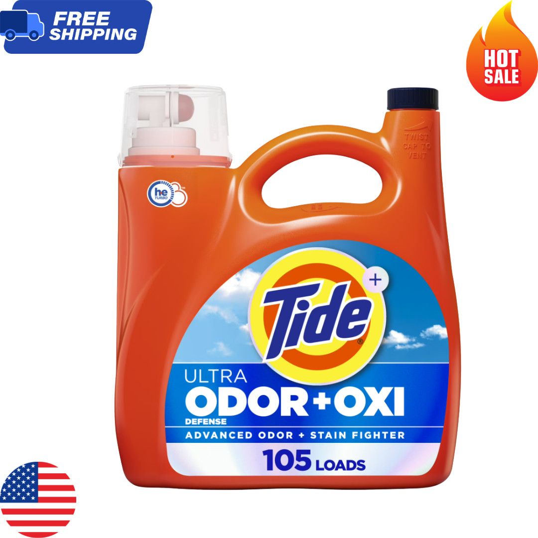 Tide Ultra Odor Defense + Oxi Liquid Detergent 148 fl oz 105 Loads