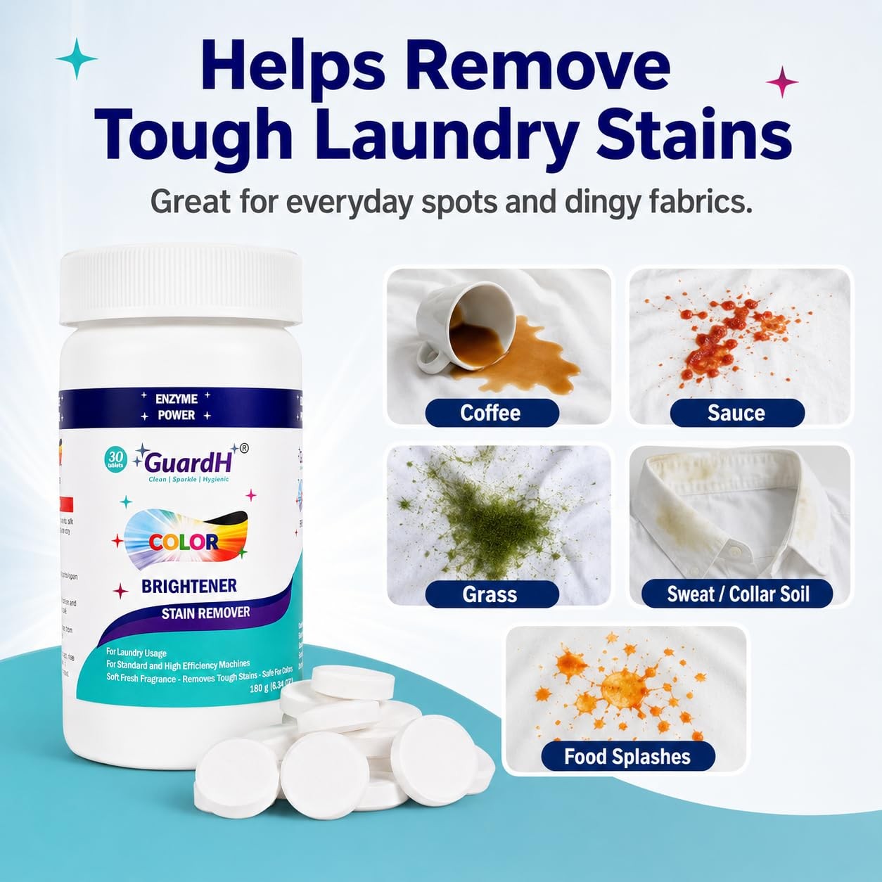 Guardh Laundry Stain Booster Clothes Removes Tough Stains No 30 Enzyme For