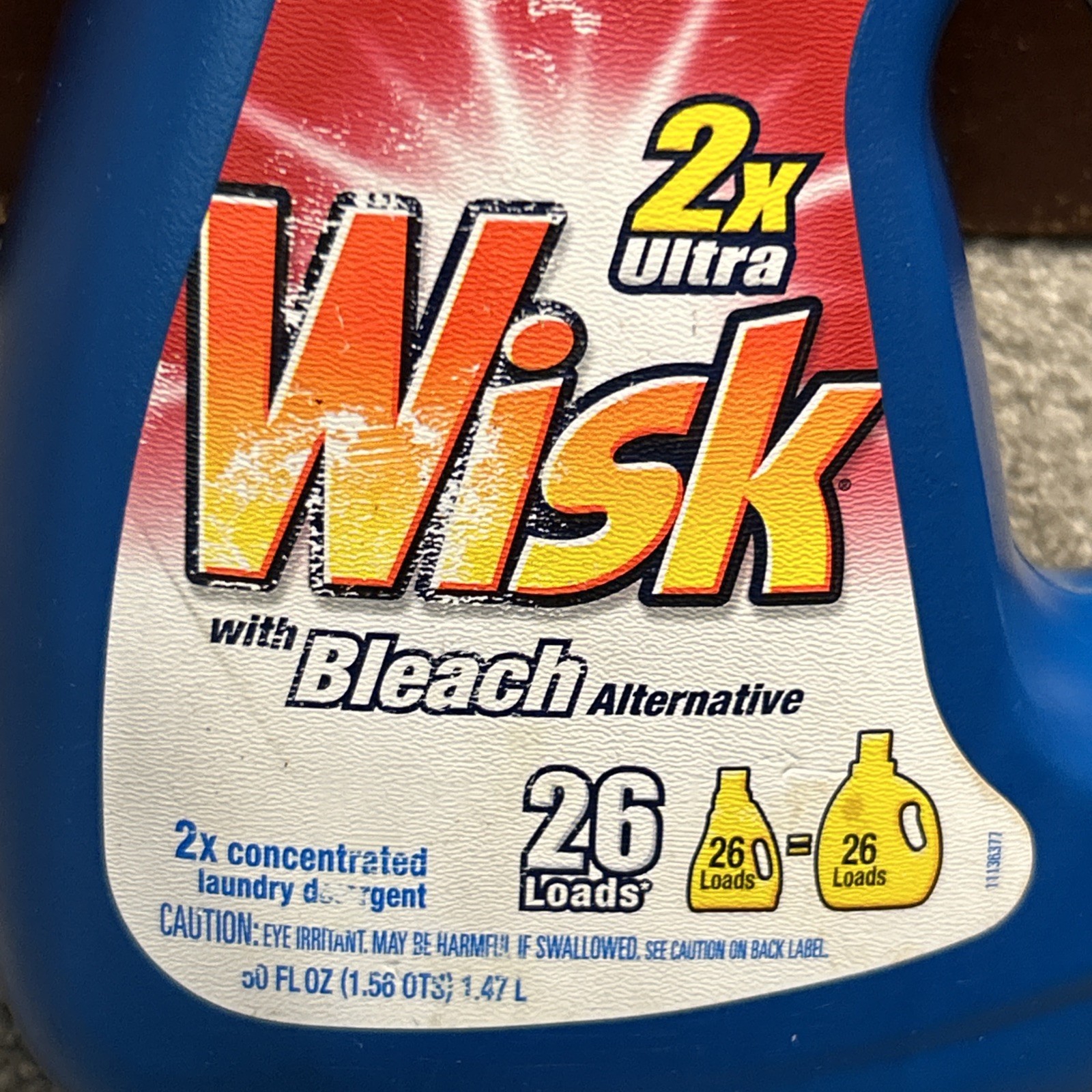 Wisk Bleach Alternative 2X Ultra Concentrated Laundry Detergent 26 Loads 50oz