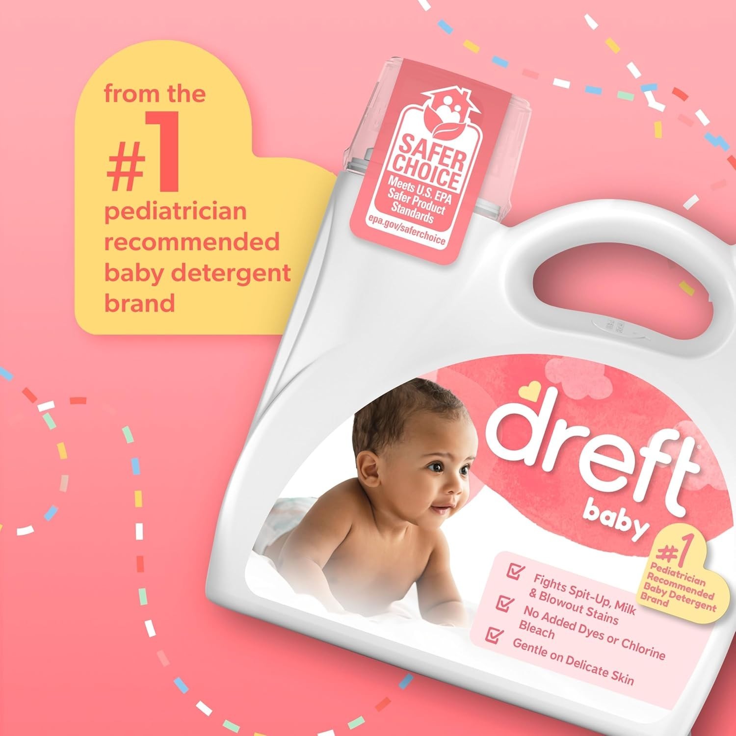 Dreft Baby Laundry Detergent 150oz 114 Loads Gentle Stain Odor Removal hypoaller