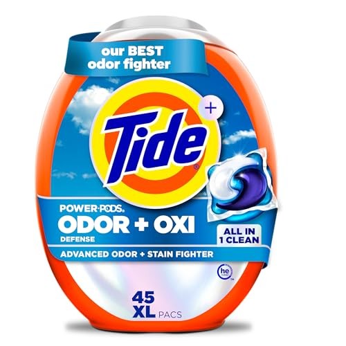 Odor Defense + Oxi Laundry Detergent Pacs Scent, 45 Count (Pack of 1) Original
